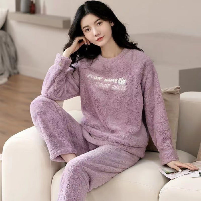 Flannel Women Pajamas Sets Sleepwear Home Ooho
