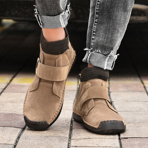 Velcro Shoes Men Ankle Boots Winter Sock Trainer Boots High Quality Ooho