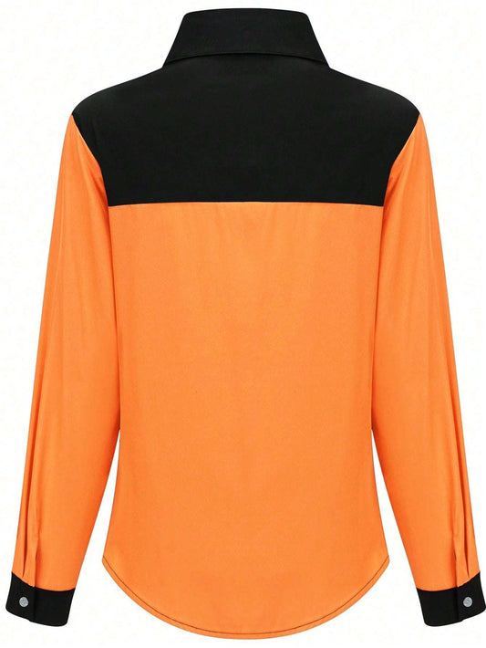 Chemise De Mode Pour Femmes Avec Patchwork De Couleurs Ooho
