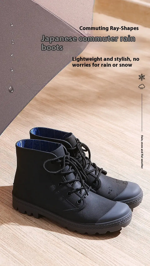 Rain Waterproof Rubber Short Boots Ooho 