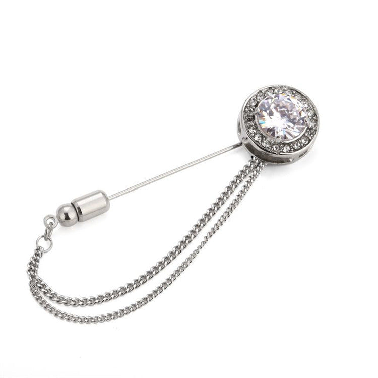 Men's Classy Noble Jewelry Brooches Men&Women Suit Shawl Lapel Pins Corsage Hat Shirt Collar Breastpin Party Daily Accessory Ooho