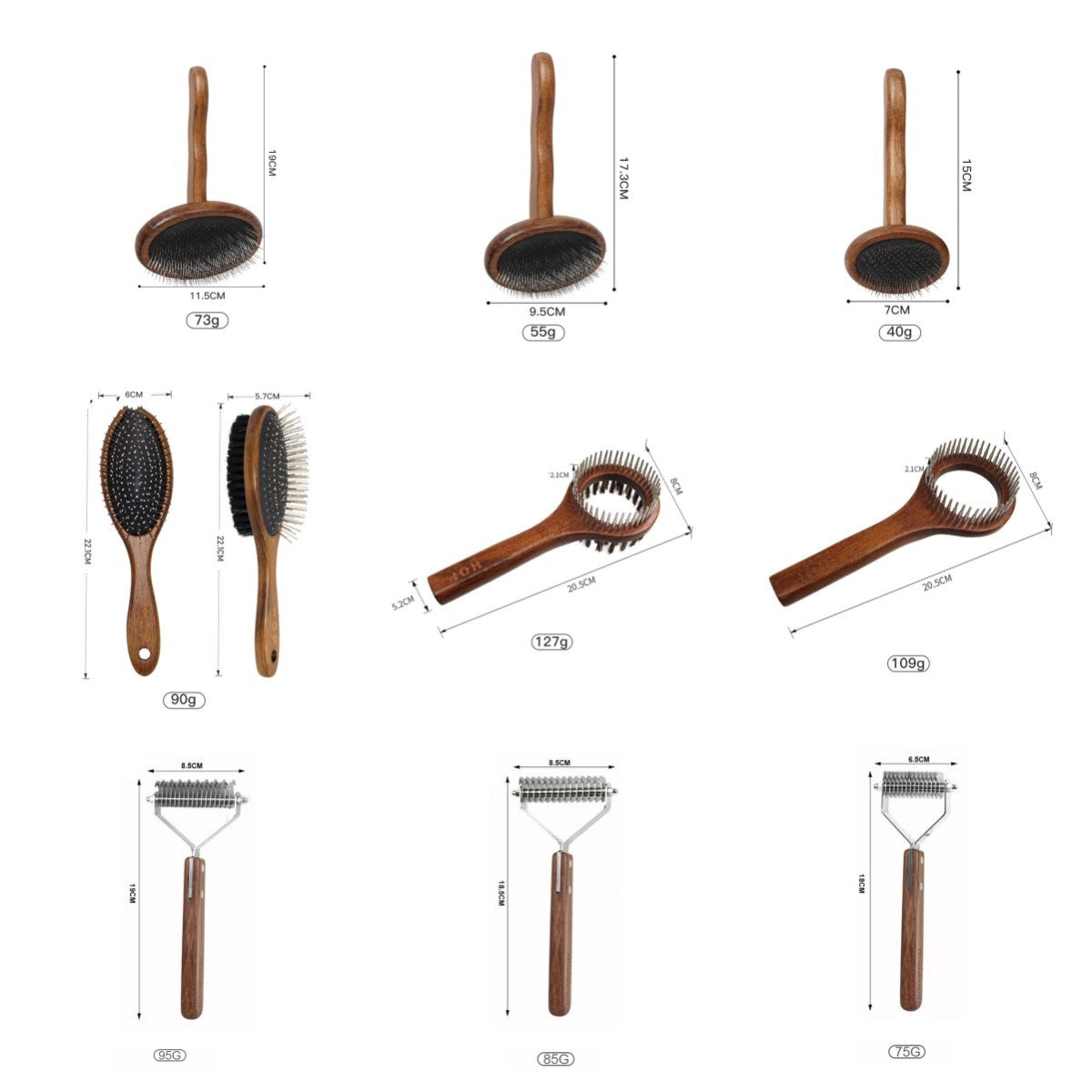 Pet Comb Solid Wood Antique Hair Removing Products Ooho