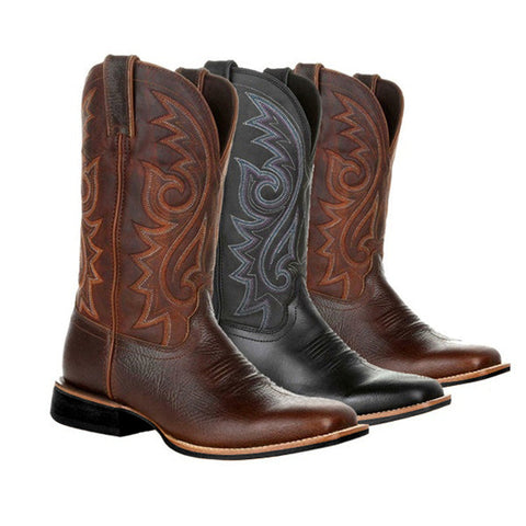 Big Wide Head Western Cowboy Boots Ooho
