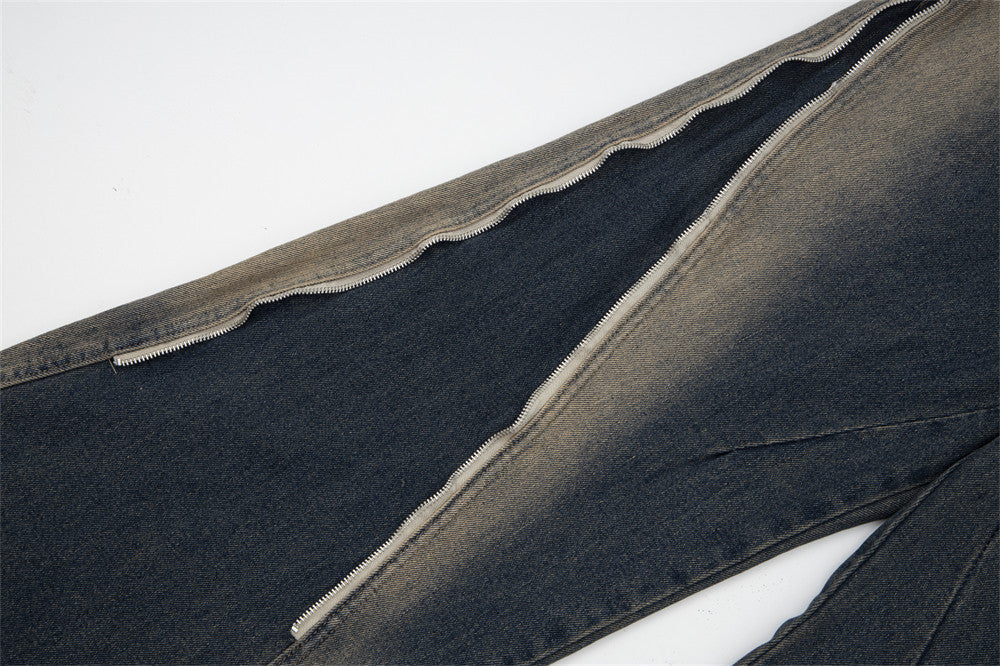 Fashion Inkjet Zipper Jeans For Men Ooho