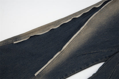 Fashion Inkjet Zipper Jeans For Men Ooho