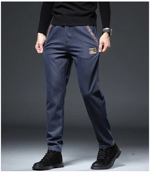 Embroidery Trend Slim Straight Pants Men Ooho