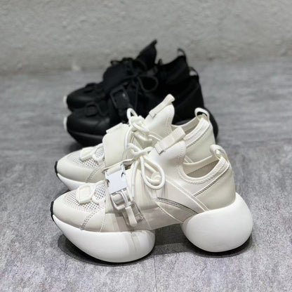 Ins Summer Breathable Mesh Leather Casual Sneakers For Women Ooho