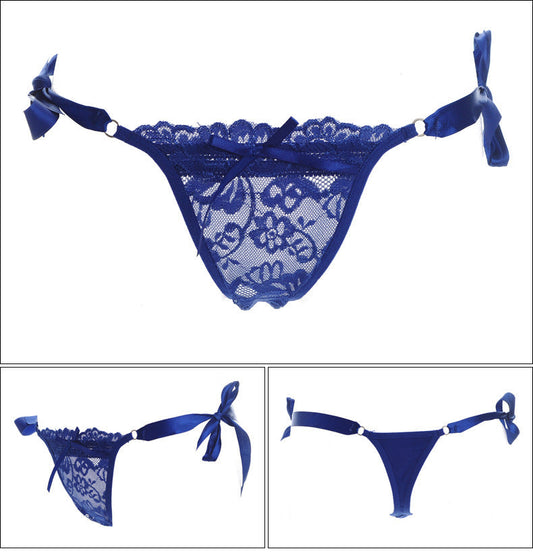 Ladies Knit Lace-up Thong Underwear Thong Ooho