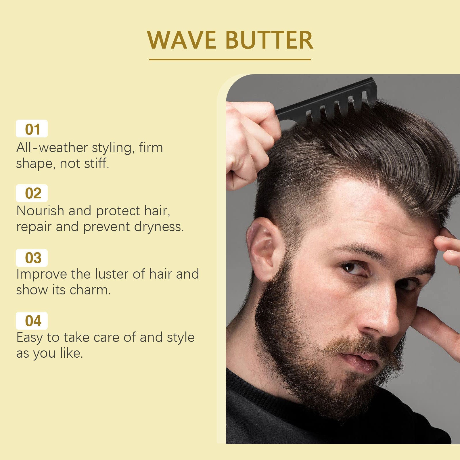 Men's Hair Care Shaping Wave Hair Oil Ooho