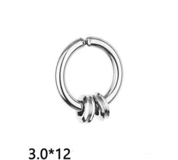 Titanium Steel Male Non Pierced Earring Ear Clip Magnet False Earrings Ooho
