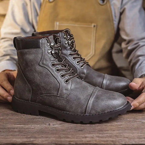 Fall Winter Men Boots British Style Ooho 