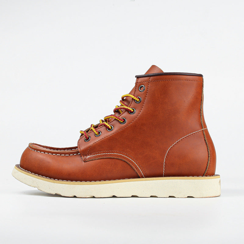 Retro Mark Head Work Boots Casual Martin Men Ooho