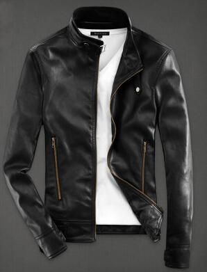Men PU Leather Jacket Ooho