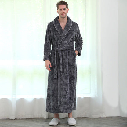 Winter Women Night Gown Couple Robe Men Bathrobe Ooho