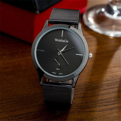Fashion Alloy Belt Mesh Watch Unisex women's watches Minimalist Style Quartz Watch relogio feminino saat Watches for women Ooho