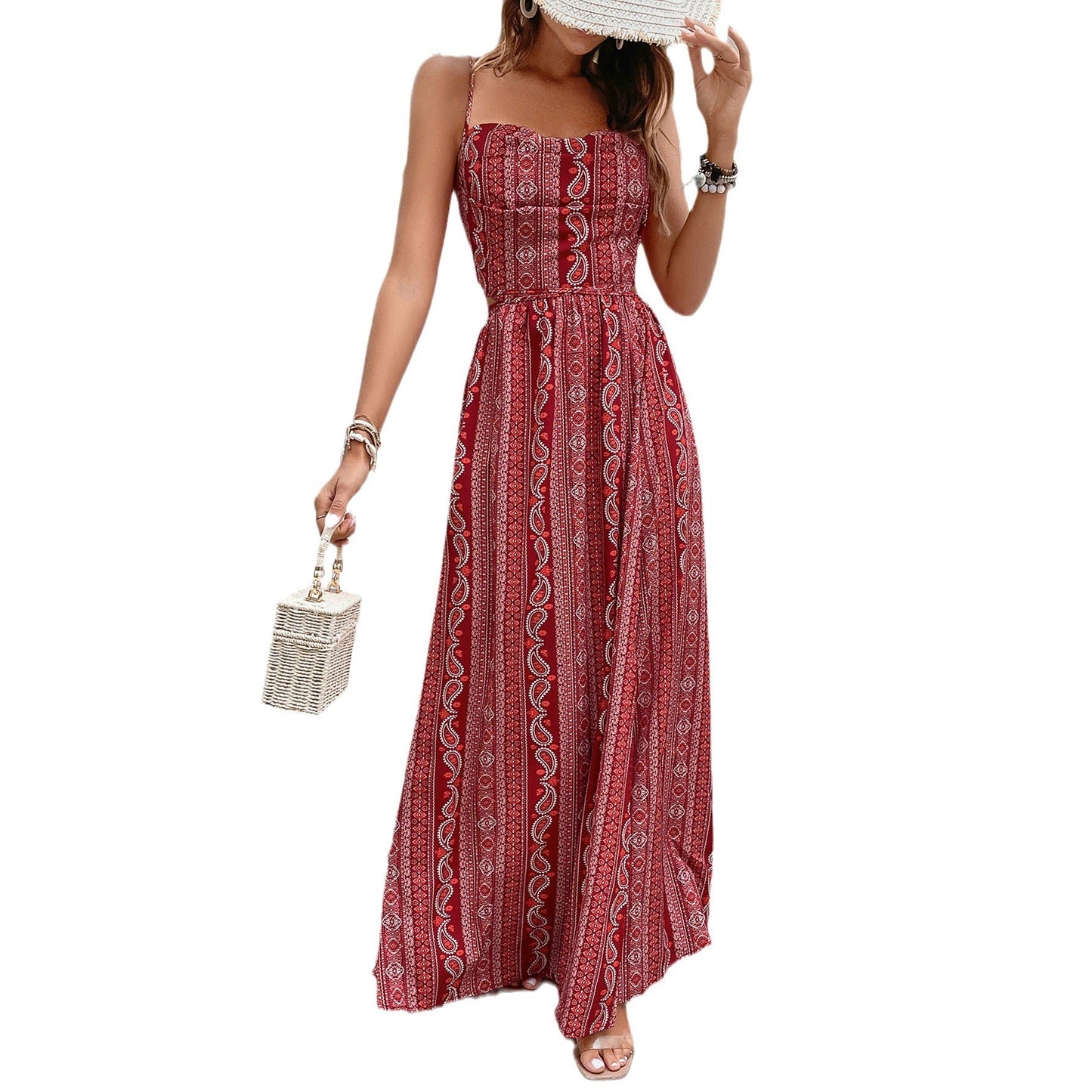 Slimming Bohemian Summer Slip Dress for Women | Trendy Casual Beach Dress Ooho