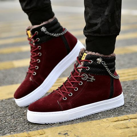 Casual Fashion Sneakers Men's Fleece-lined Sneakers Ooho