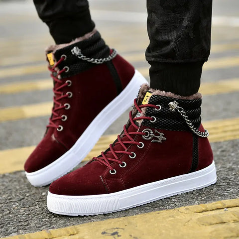 Casual Fashion Sneakers Men's Fleece-lined Sneakers Ooho 