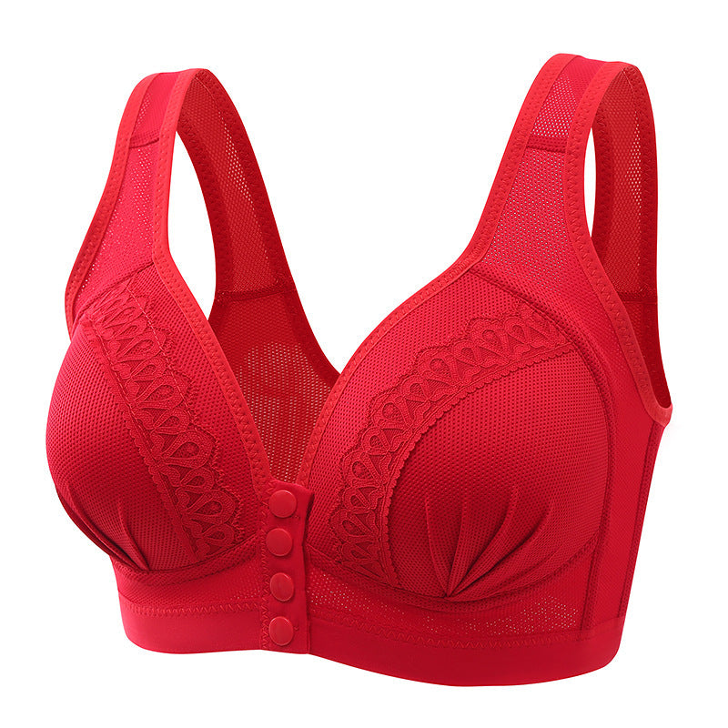 Bras For Women Front Closure Button Bra Wireless Bralette Push Up Brassiere Bra Tube Top Vest Underwear Ooho