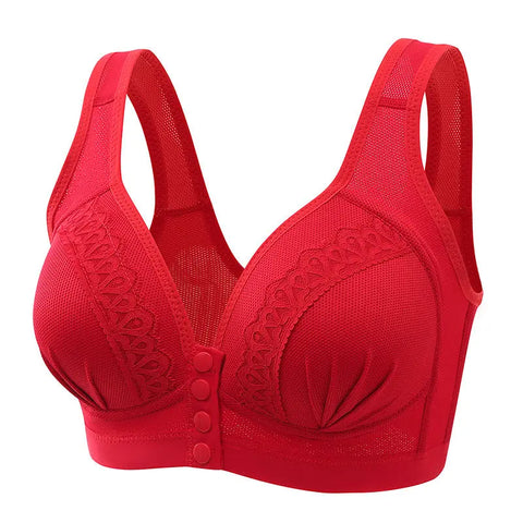 Bras For Women Front Closure Button Bra Wireless Bralette Push Up Brassiere Bra Tube Top Vest Underwear Ooho