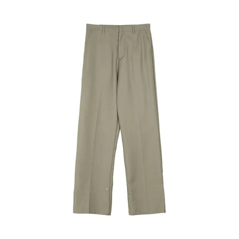 Button Design Feeling Straight Casual Suit Trousers For Men Ooho