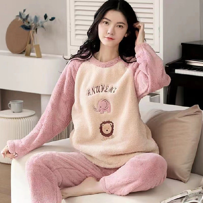 Flannel Women Pajamas Sets Sleepwear Home Ooho