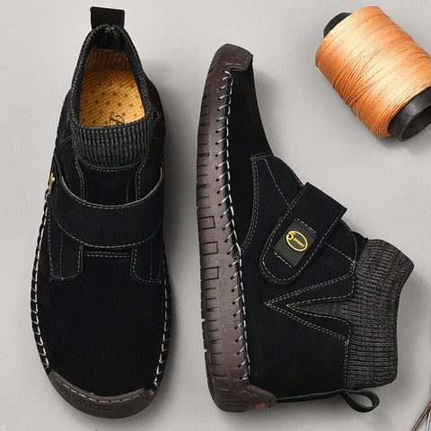 Velcro Shoes Men Ankle Boots Winter Sock Trainer Boots High Quality Ooho