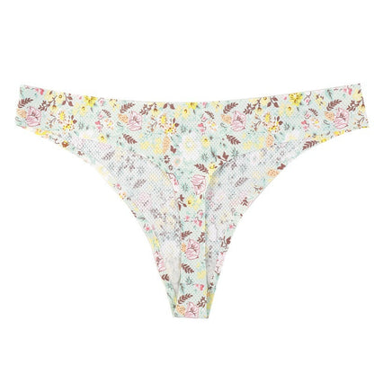 Printed Breathable One Piece Low Waist Thong Women Ooho