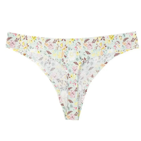 Printed Breathable One Piece Low Waist Thong Women Ooho