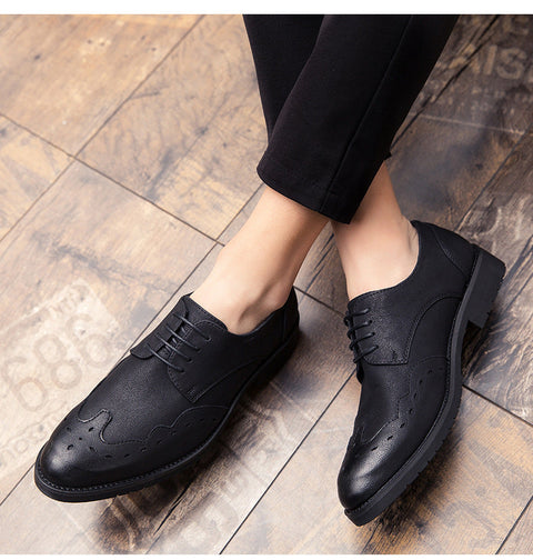 Soft leather pointed shoes men Ooho