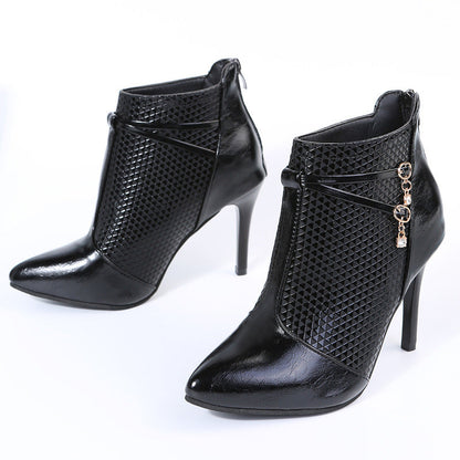Thigh High Heel Boots Women Ankle Boots Pionted Toe Shoes For Party Ooho