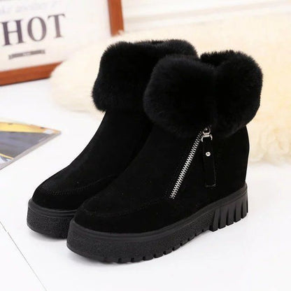 Inner Heightening Snow Boots Women Short Hairy Short Boots Ooho