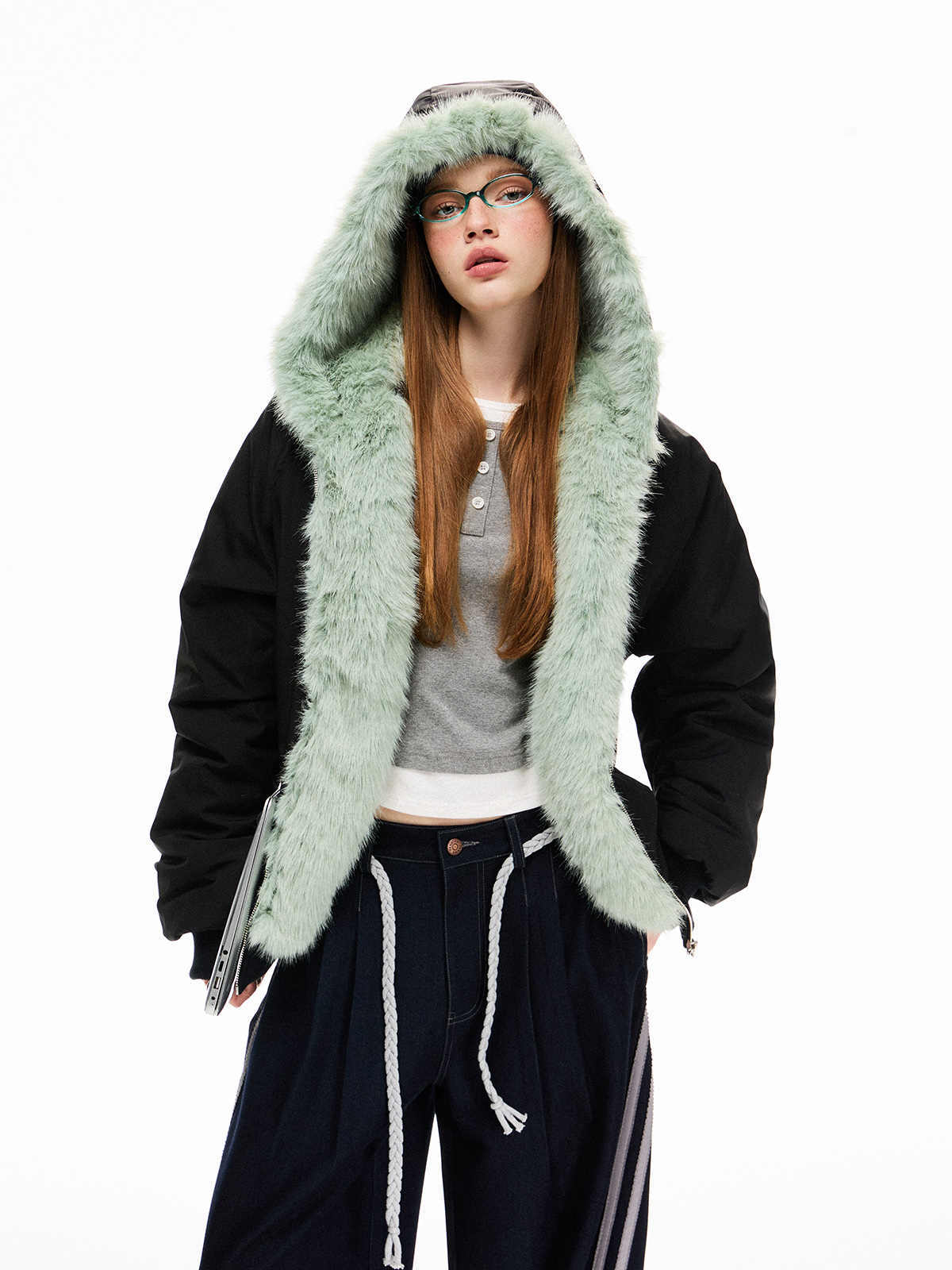 Women's Loose Fleece-Lined Cotton Parka – Warm Winter Top Coat Jacket Ooho