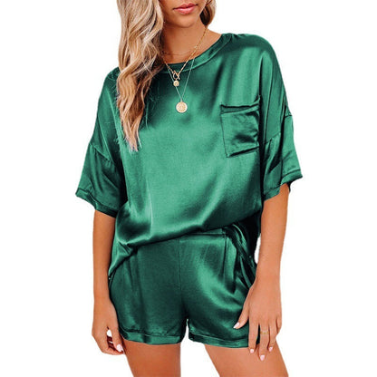 Pajama Set Short Sleeve Sleepwear Women Home Clothing Ooho
