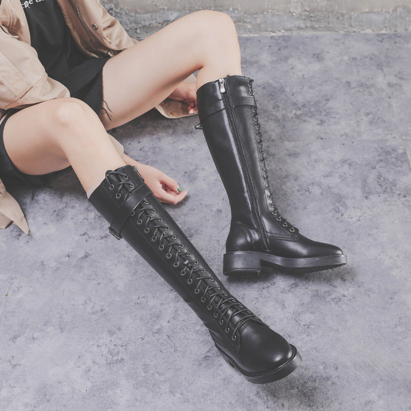 Women Long Boots High Boots Flat Boots Big Size Ooho
