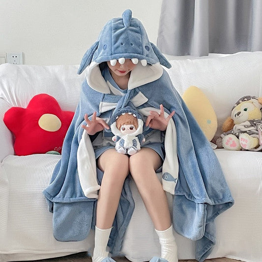 Women's Cape Style Hooded Nightgown – Cozy & Elegant Sleepwear for All Seasons Ooho