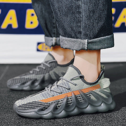 Fashion Sneakers With Wave Sole Cool Sports Shoes Men Ooho
