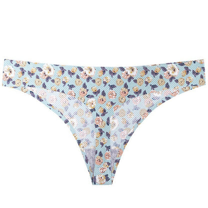 Printed Breathable One Piece Low Waist Thong Women Ooho