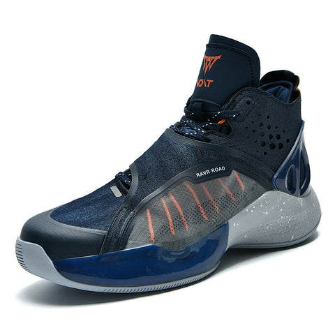 Autumn And Winter High Top Velcro Thick Soled Basketball Shoes For Men Ooho