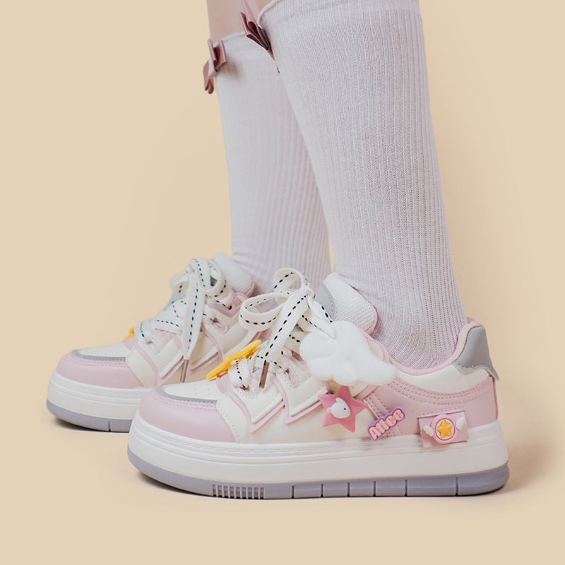 All-match And Cute Thick-soled Casual Sneakers Women Ooho