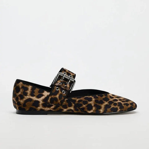 Ballet Slipper Flat Heel Round Toe Pumps Women Ooho
