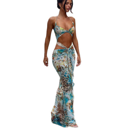 Sexy Bikini Printed Split Women's Swimsuit Swimsuit Female Dress Ooho