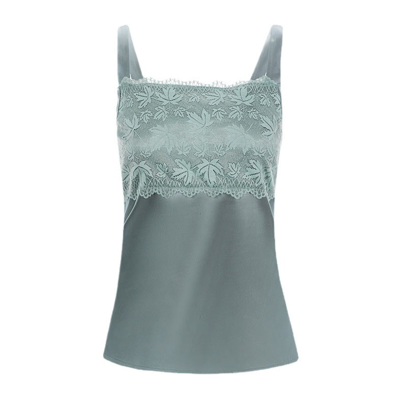 Lace Silk Satin Camisole For Women Ooho