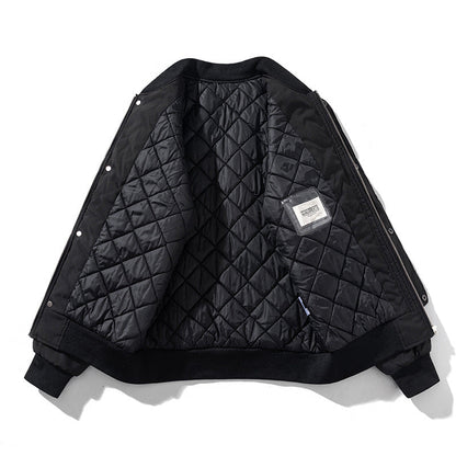 Japanese Style Alphabet Embroidery Bomber Jacket Coat Men And Women Couple Thin Ooho