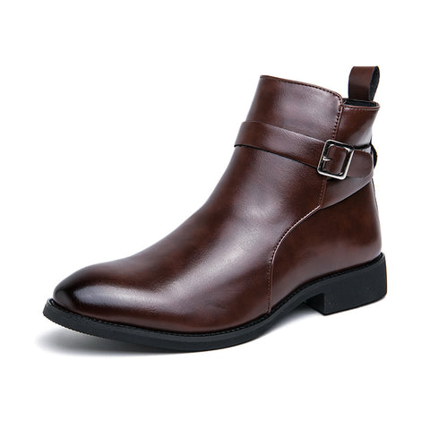 High-top British Fall Winter Men Western Boots Men Ooho 