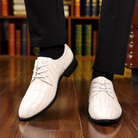 Men's Formal Casual Breathable Pointed Leather Shoes Ooho