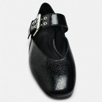 Ballet Slipper Flat Heel Round Toe Pumps Women Ooho