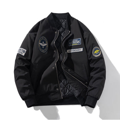 Japanese Style Alphabet Embroidery Bomber Jacket Coat Men And Women Couple Thin Ooho