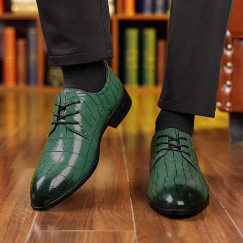 Men's Formal Casual Breathable Pointed Leather Shoes Ooho 