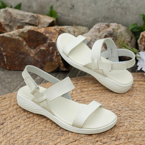 Female Comfortable Flat Heel Women's Peep Toe Sandals Ooho